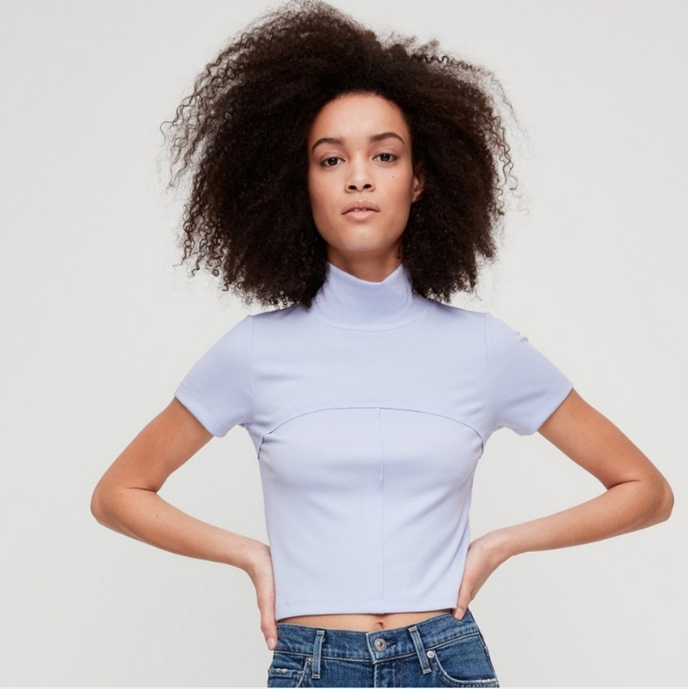 Wilfred Meline Mock Neck Crop Top